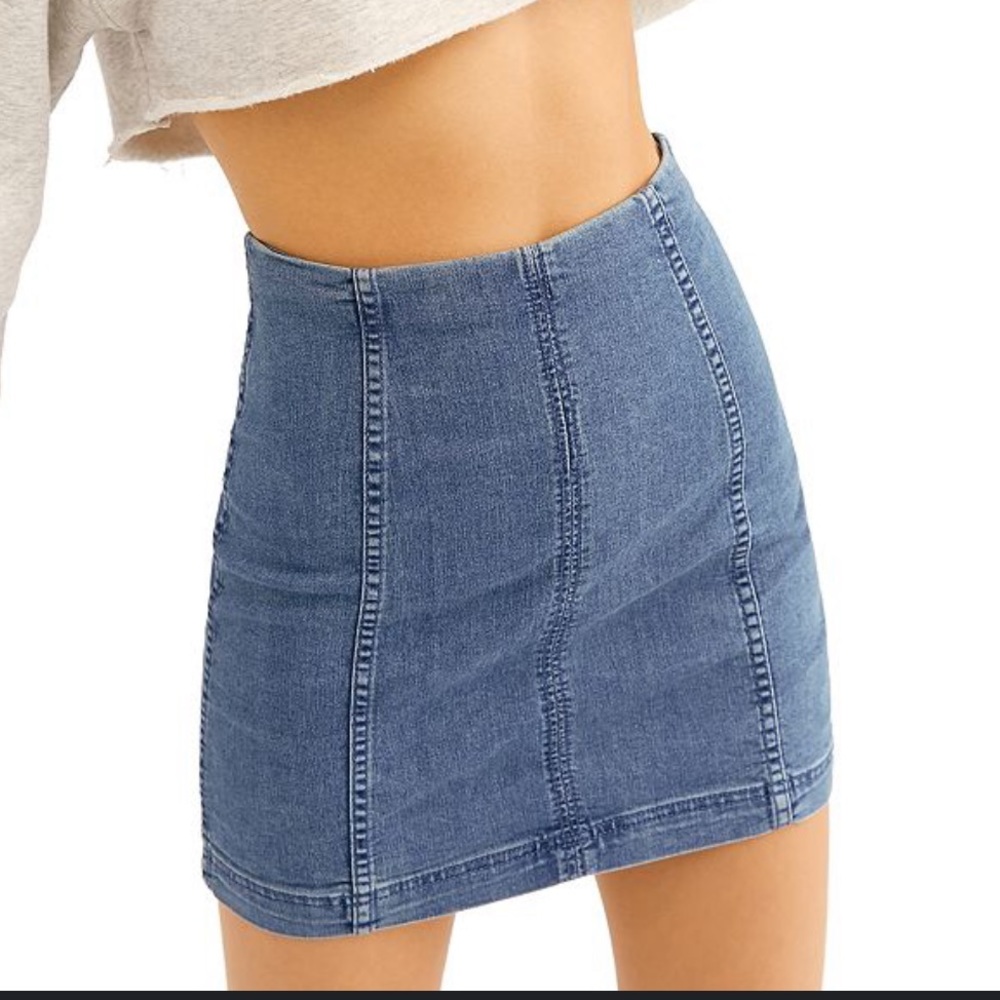 Size 4 Free People Modern Femme Denim Mini Skirt